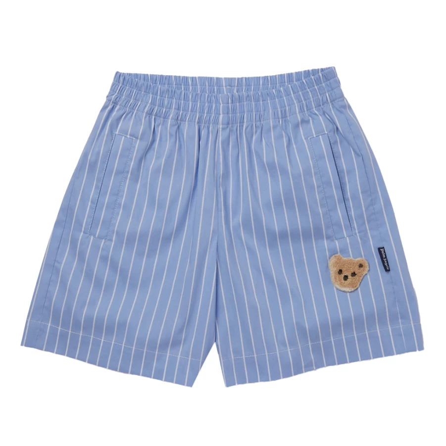 "KIDS21 Blue Stripe Shorts for Kids - Comfortable Cotton Summer Shorts"