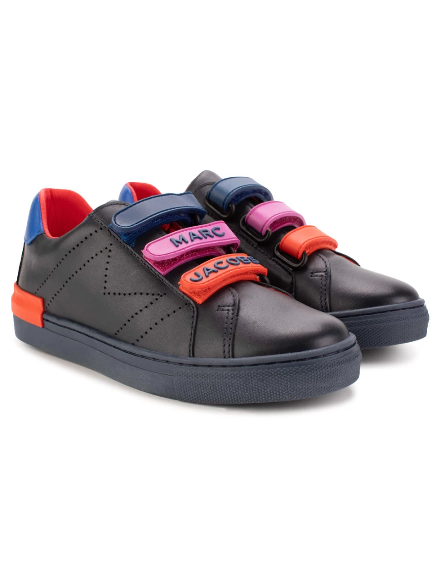"Navy Blue KIDS21 Velcro Sneakers for Kids – Multicolor Comfortable Training Shoes"