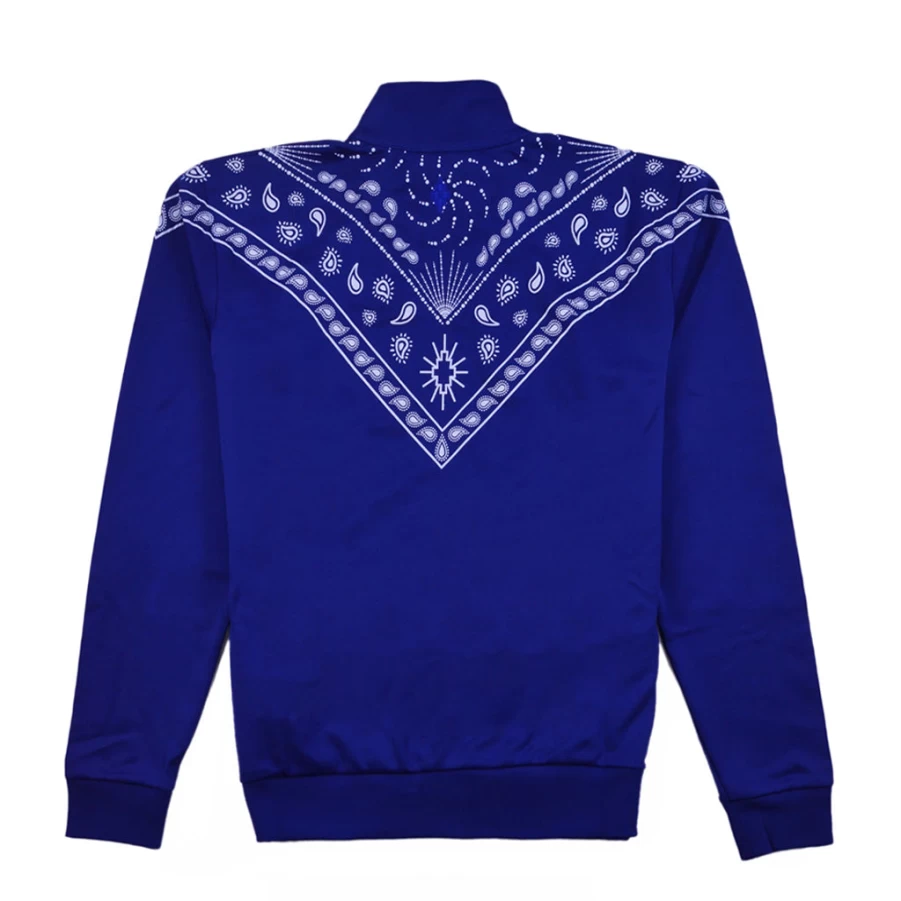 KIDS21 Blue Bandana Track Jacket for Kids - Stylish & Comfortable Athletic Wear