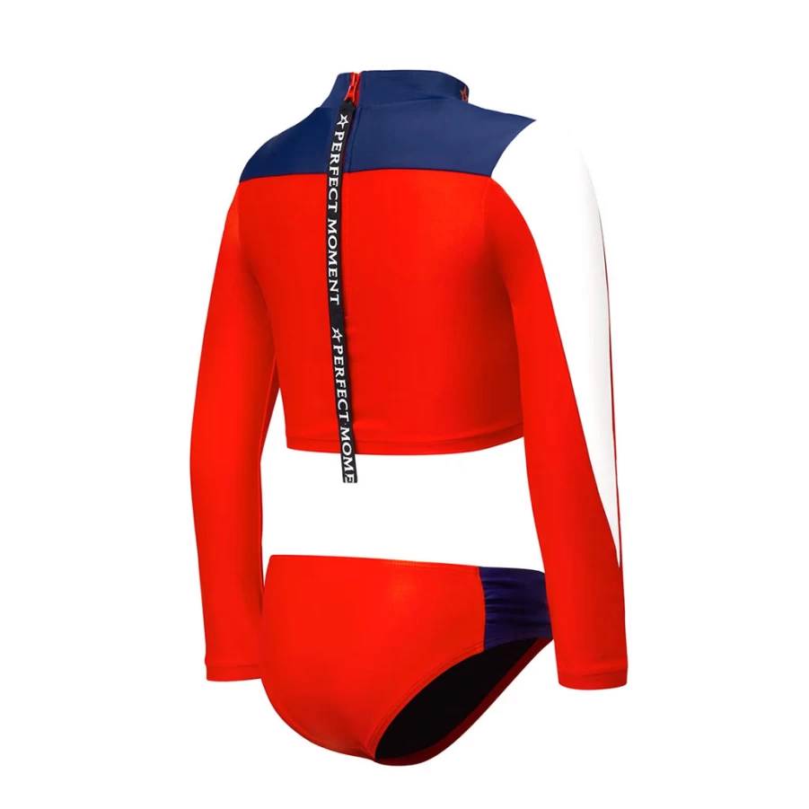 KIDS21 Red Star Print Rash Guard Bikini for Kids - UV Protection Swimwear