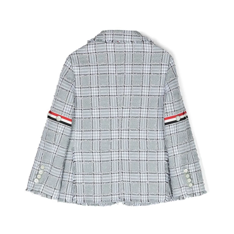 "KIDS21 Grey Classic Tweed Jacket for Kids – Timeless Style & Comfort"