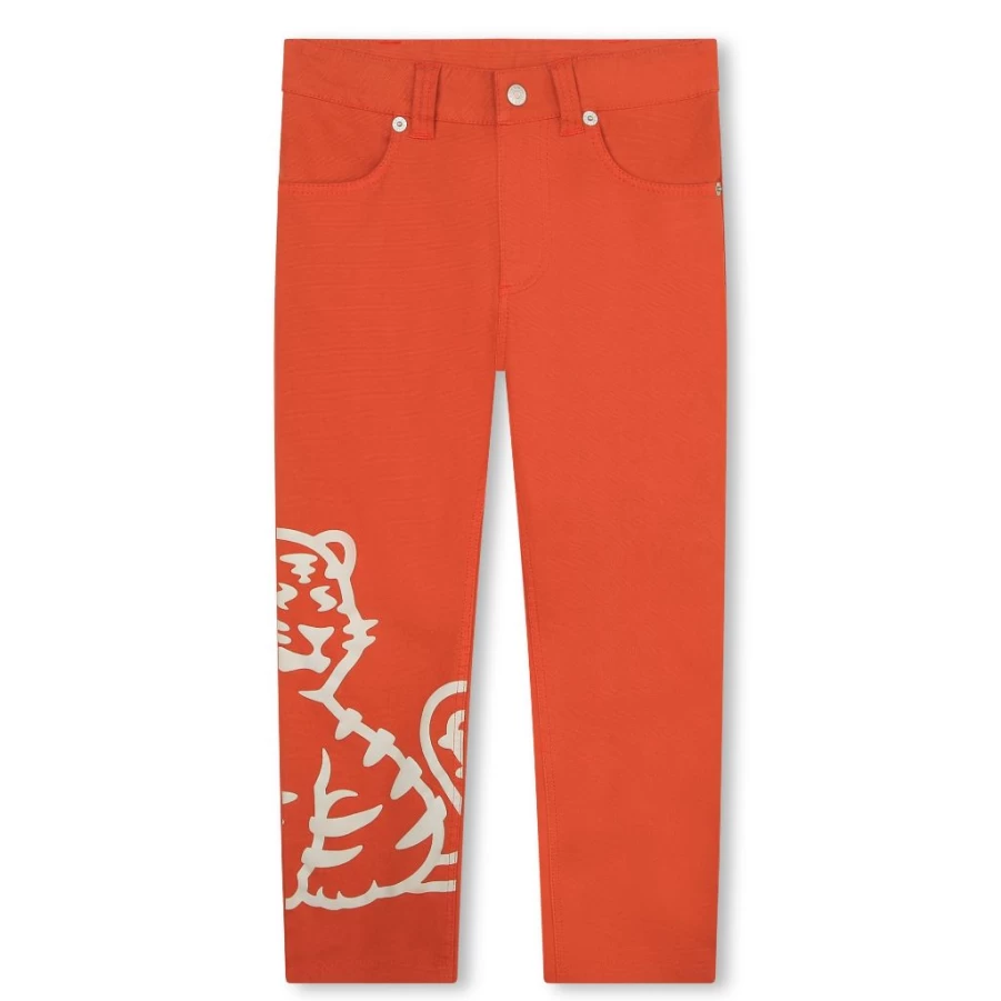 KIDS21 Kids' Orange Kotora Trousers - Comfortable Casual Pants for Boys & Girls