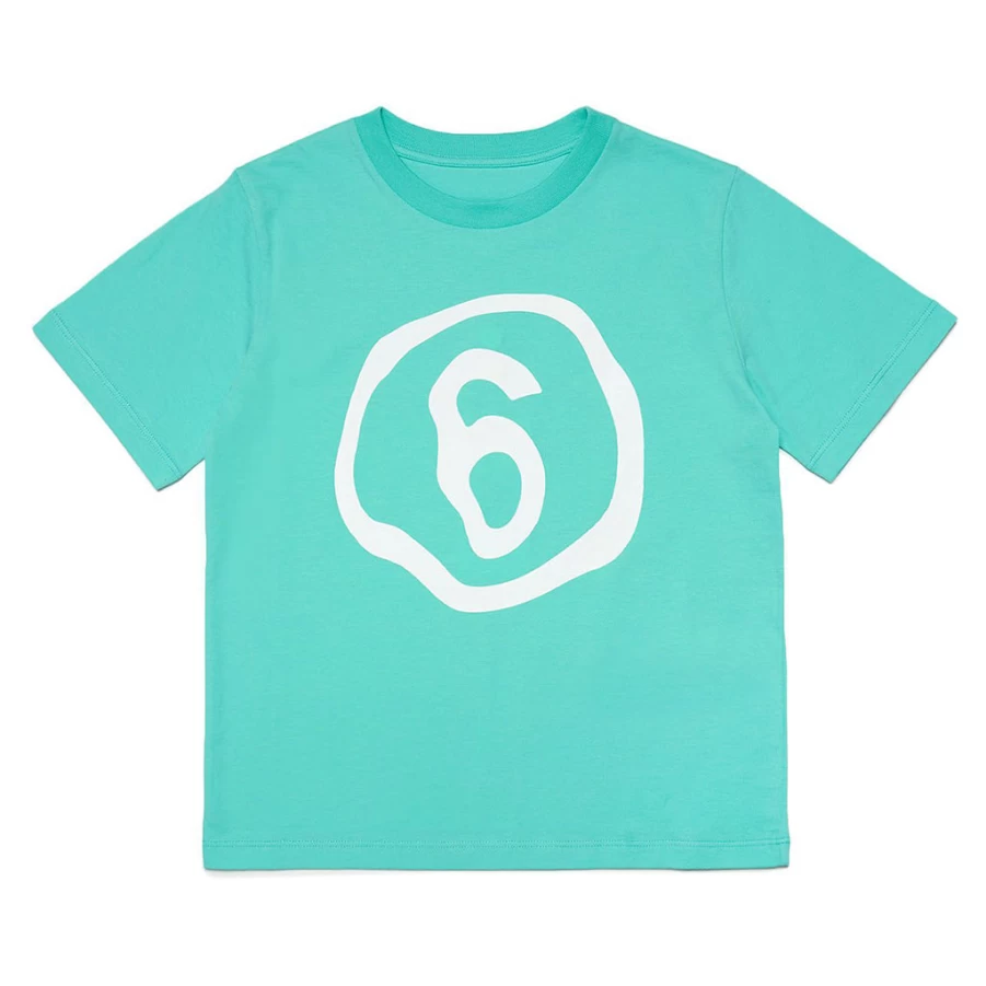 KIDS21 Green Logo Printed T-Shirt for Kids - Comfortable Cotton Tee with Brand Emblem