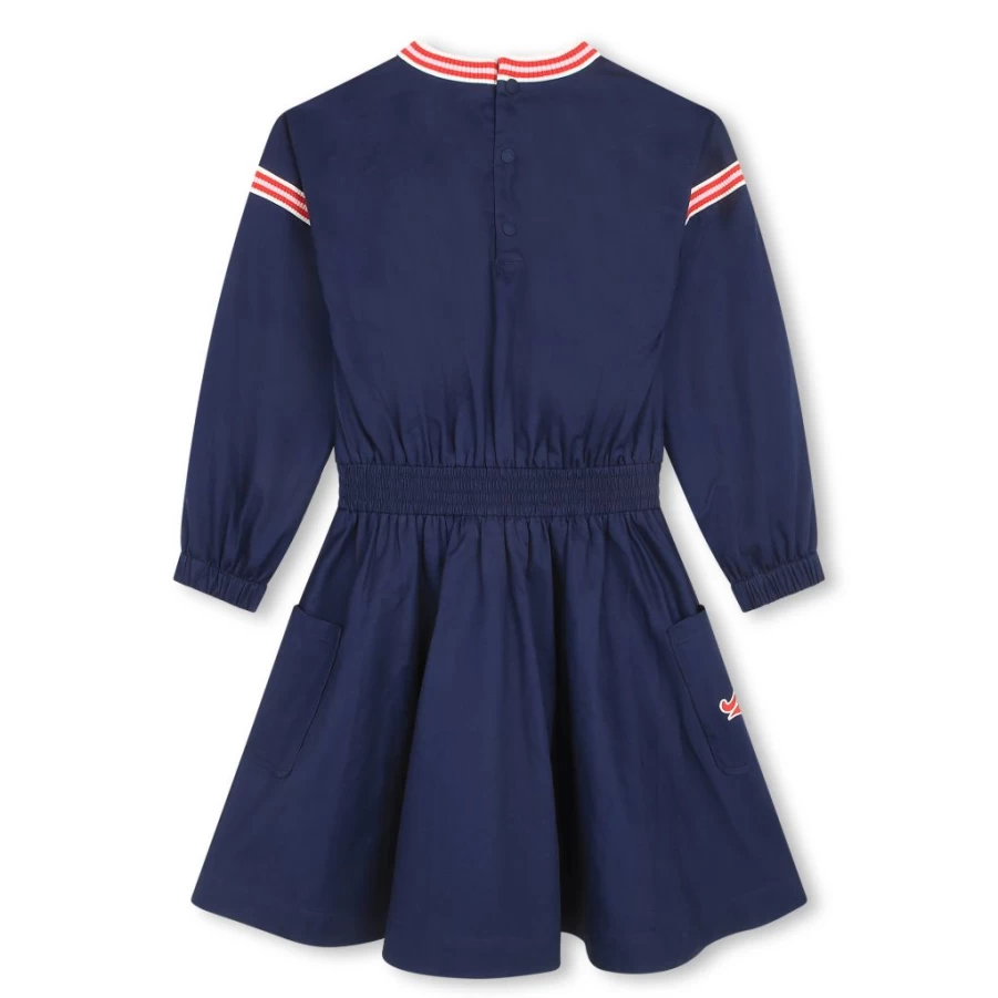 KIDS21 Navy Stripe Logo Dress for Kids | New K Visual Design