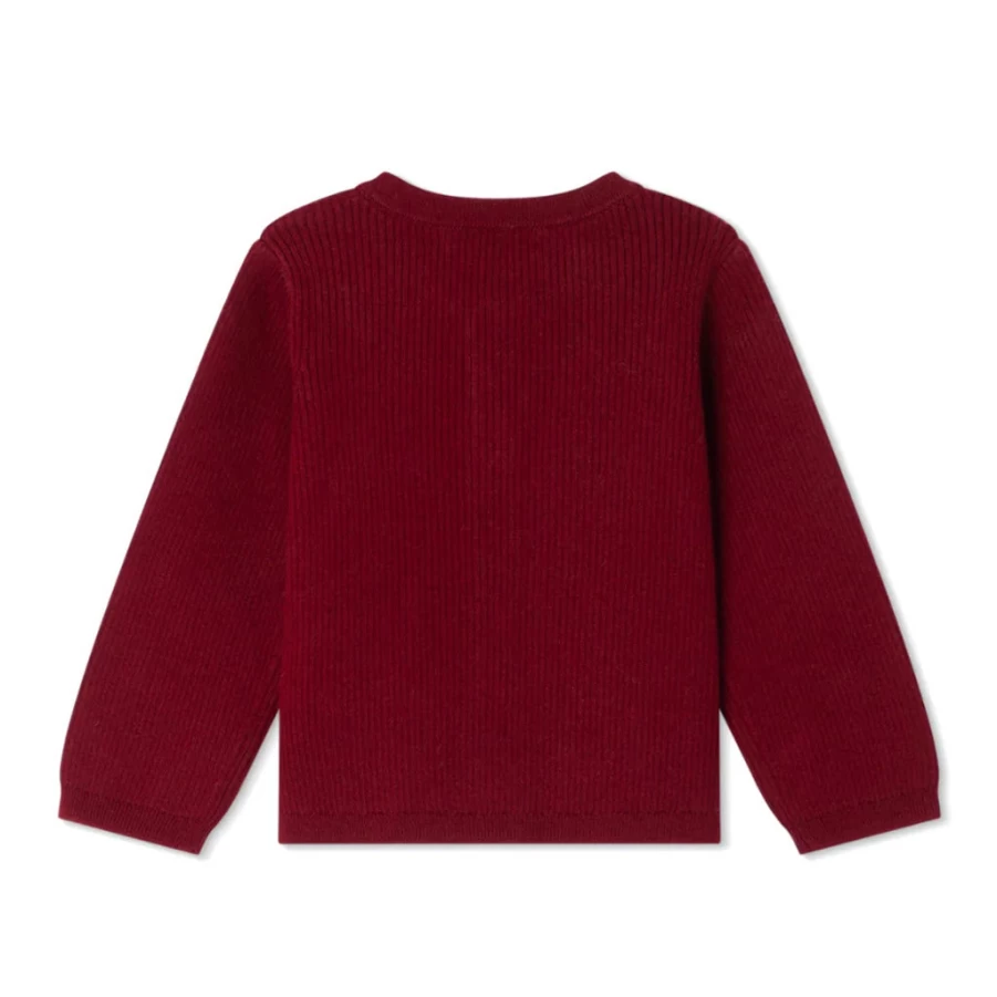 "KIDS21 Burgundy Carina Cardigan for Kids – Soft & Stylish Knit Sweater"