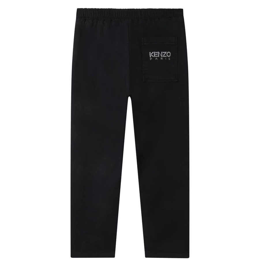 KIDS21 Black Logo Twill Pants for Kids - Stylish & Comfortable Casual Wear