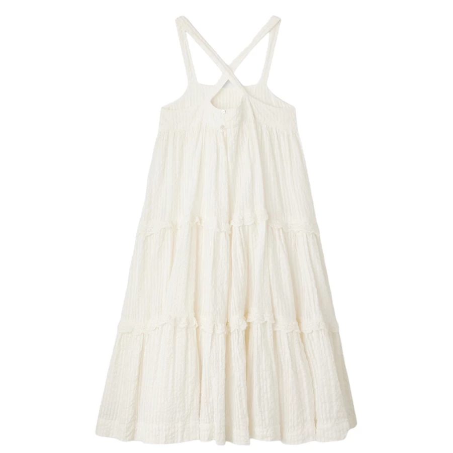 "KIDS21 White Cherish Dress for Kids – Elegant and Comfortable Girls' Dress"