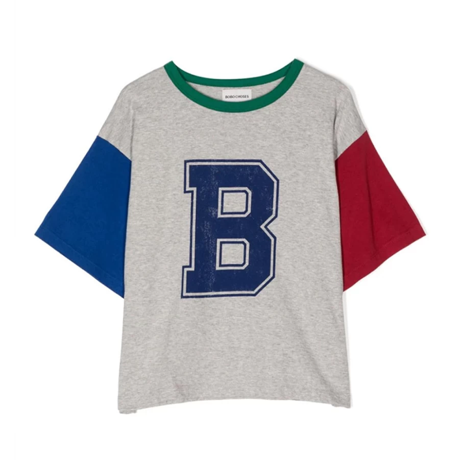 KIDS21 Multi-Colored B-Logo Graphic T-Shirt for Kids - Stylish & Comfortable Cotton Tee