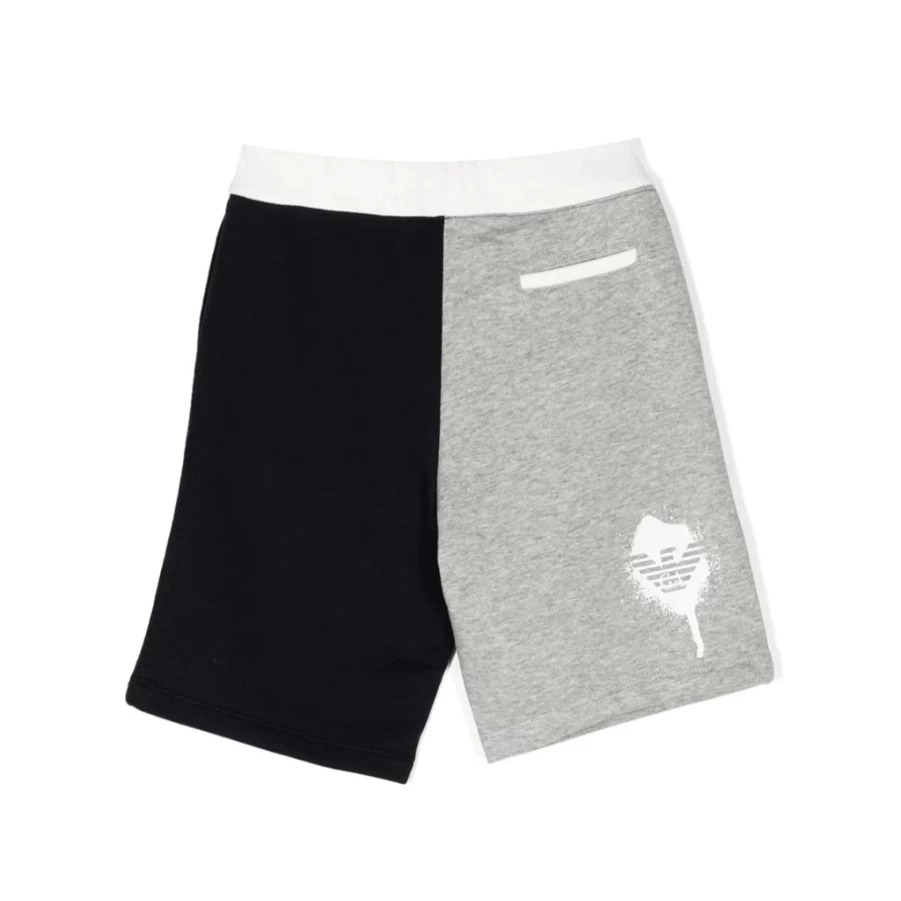"KIDS21 Grey Colour Block Shorts for Kids - Stylish & Comfortable"