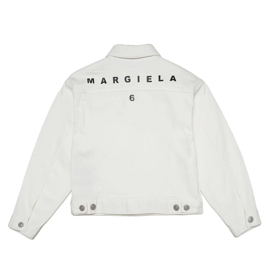 KIDS21 Ivory Denim Jacket for Kids - Classic Washed Jean Jacket, Comfortable & Stylish