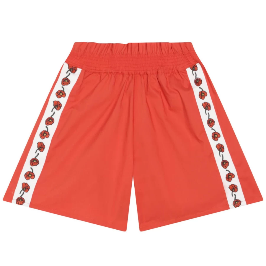 "KIDS21 Red Poplin Shorts for Kids - Comfortable Summer Shorts"