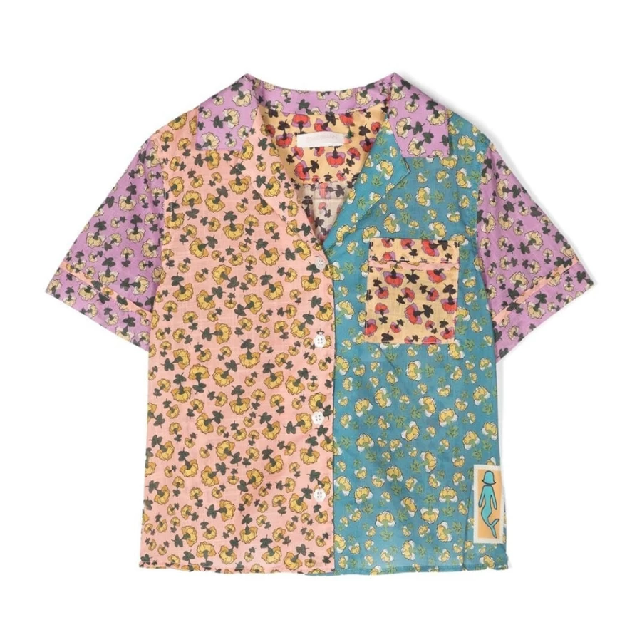 KIDS21 Tiggy Multi-Colored Spliced Beach Shirt for Kids