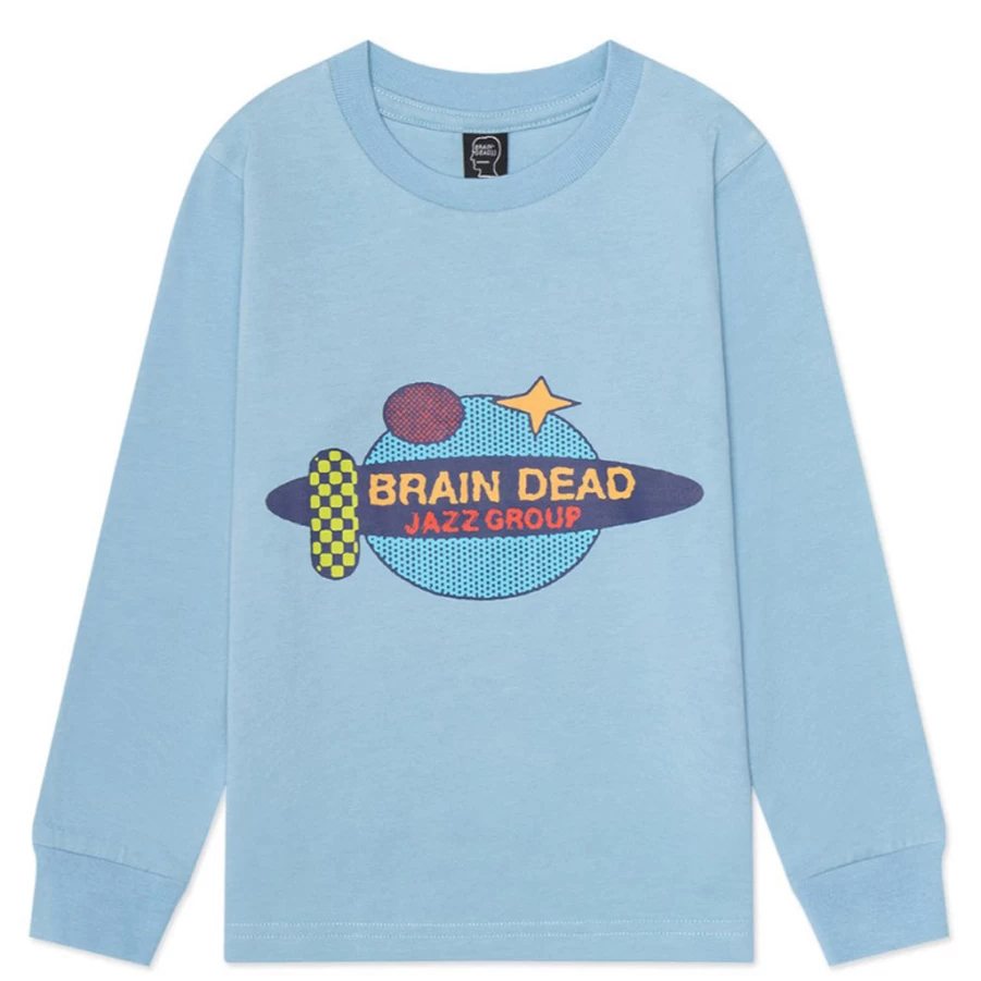 KIDS21 Light Blue Jazz Themed Long Sleeve Shirt for Kids