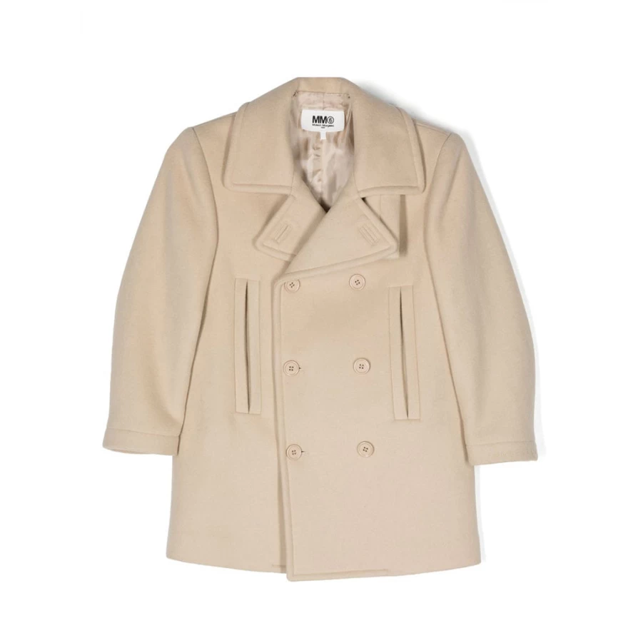"KIDS21 Beige Long Coat for Kids – Premium Winter Outerwear"