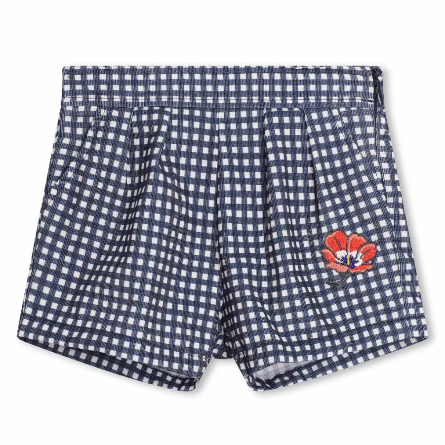 KIDS21 Navy Tartan Shorts for Kids - Classic Plaid Pattern, Comfortable Fit