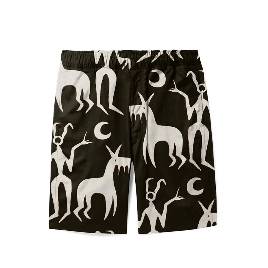 KIDS21 Cromagnon Black Board Shorts for Kids - Premium Swim Trunks