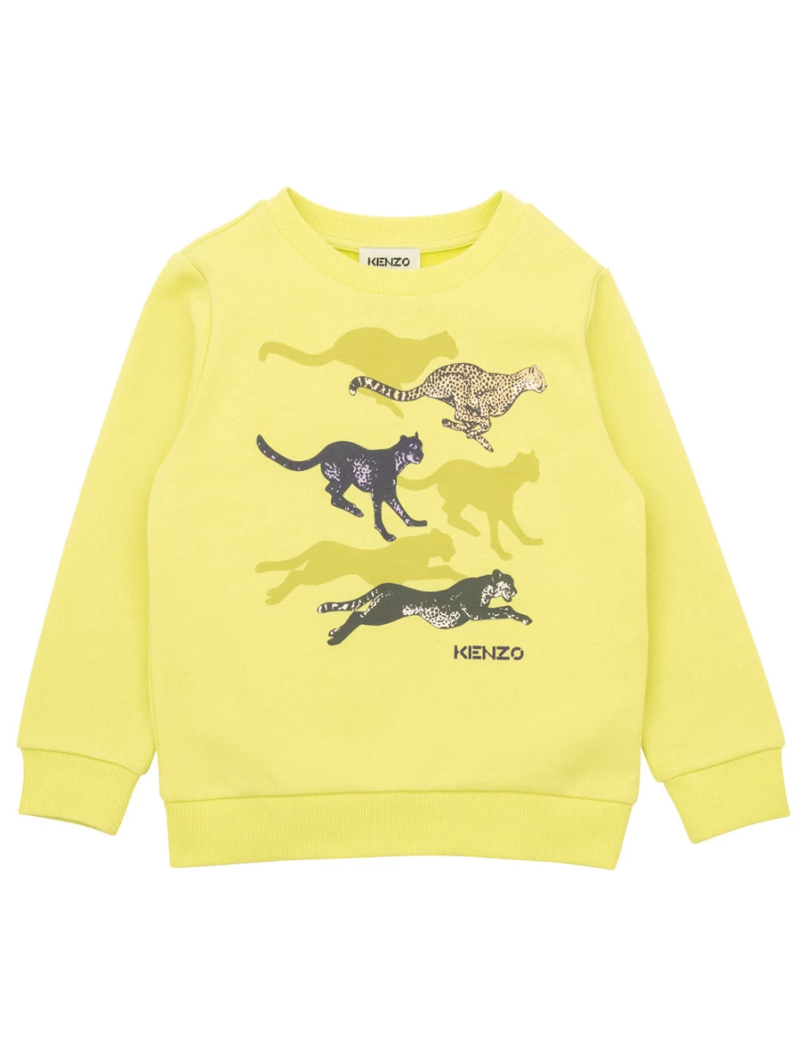 "KIDS21 Yellow Graphic Sweatshirt for Kids - Trendy & Comfortable Pullover"