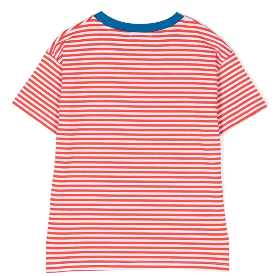 "KIDS21 Red Horizontal Striped T-Shirt for Kids - Soft Cotton Casual Tee"