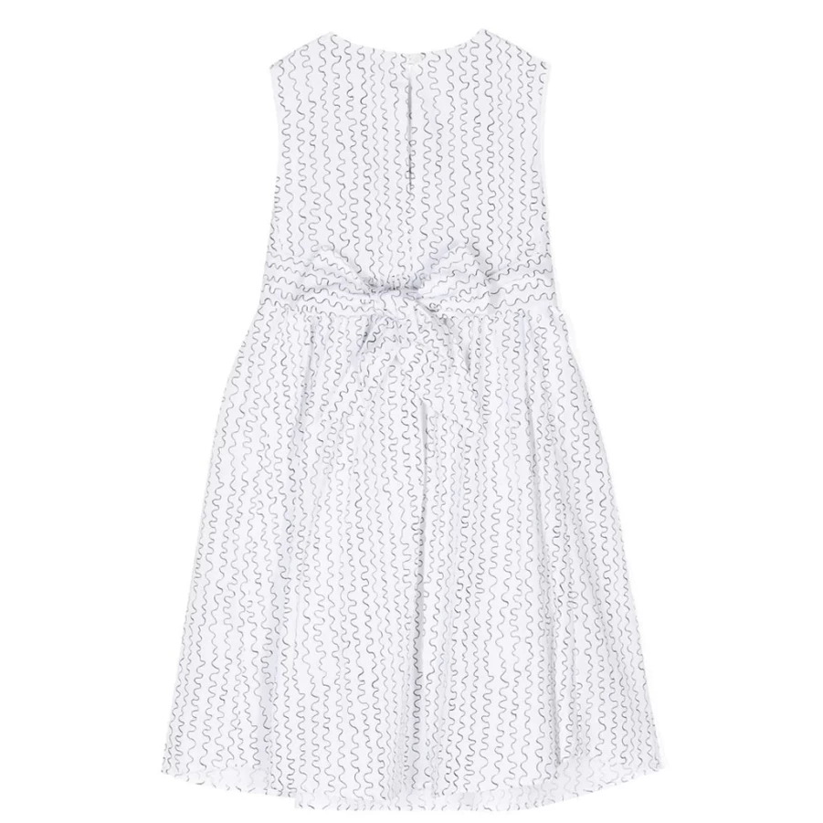 KIDS21 Black Wave Print Sleeveless Summer Dress for Kids