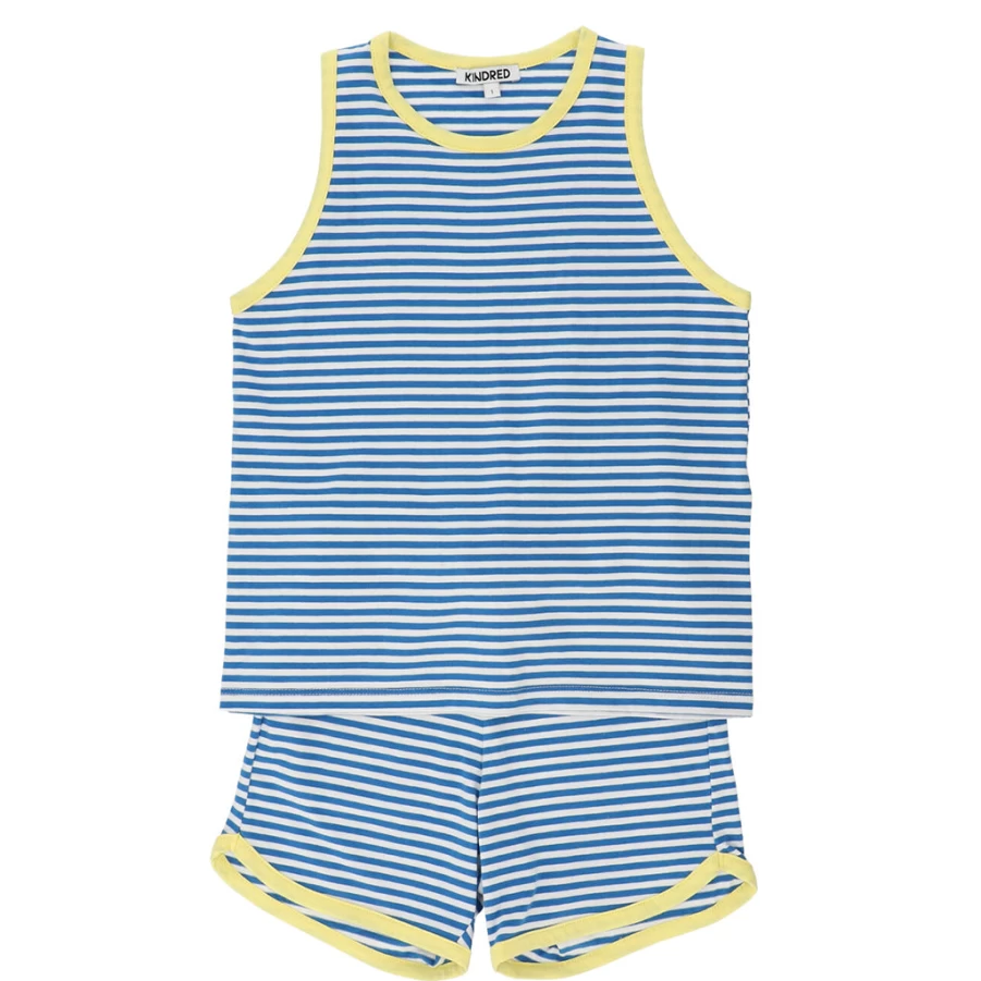 "KIDS21 Blue Tank Top and Shorts Set for Kids"