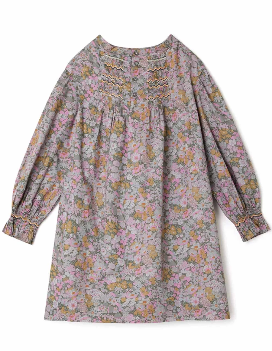 KIDS21 Green Smocked Dress for Kids - Divine Liberty Style