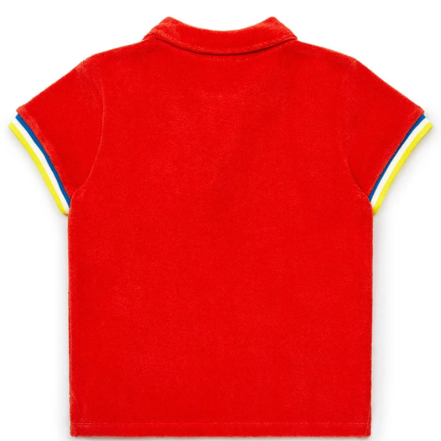 KIDS21 Red Sundek Polo Shirt for Kids - Comfortable & Stylish Boys' and Girls' Top