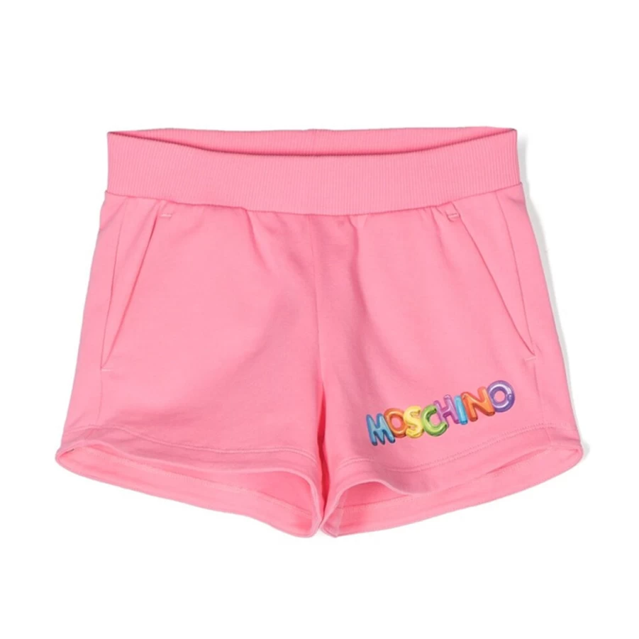 KIDS21 Girls' Pink Logo Shorts - Casual Comfortable Kids' Athletic Shorts