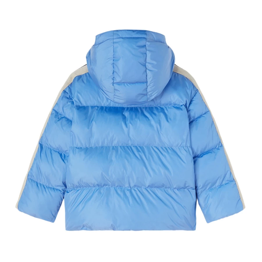 KIDS21 Turquoise Logo Track Hooded Puffer Jacket for Kids