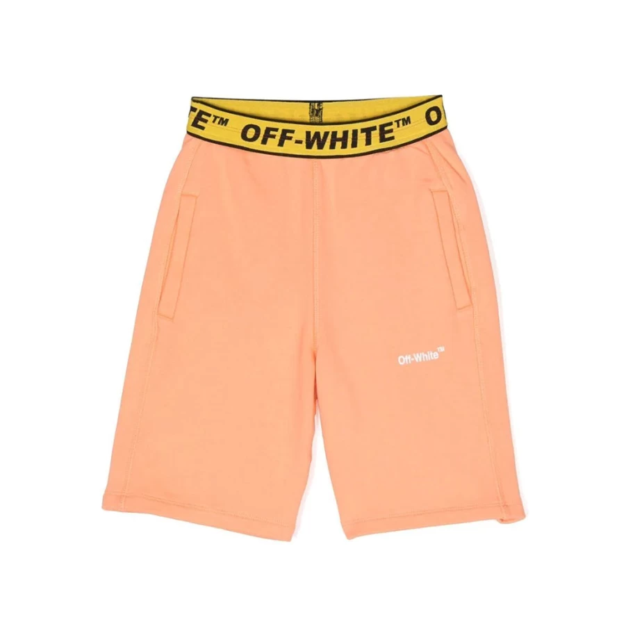 KIDS21 Orange Industrial Logo Sweatpants for Kids - Comfortable Casual Shorts
