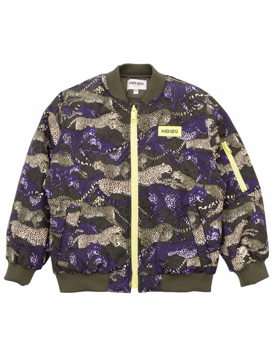 KIDS21 Cheetah Print Jacket for Kids in Khaki - Stylish Animal Pattern Coat