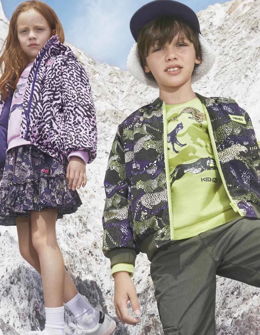 KIDS21 Cheetah Print Jacket for Kids in Khaki - Stylish Animal Pattern Coat