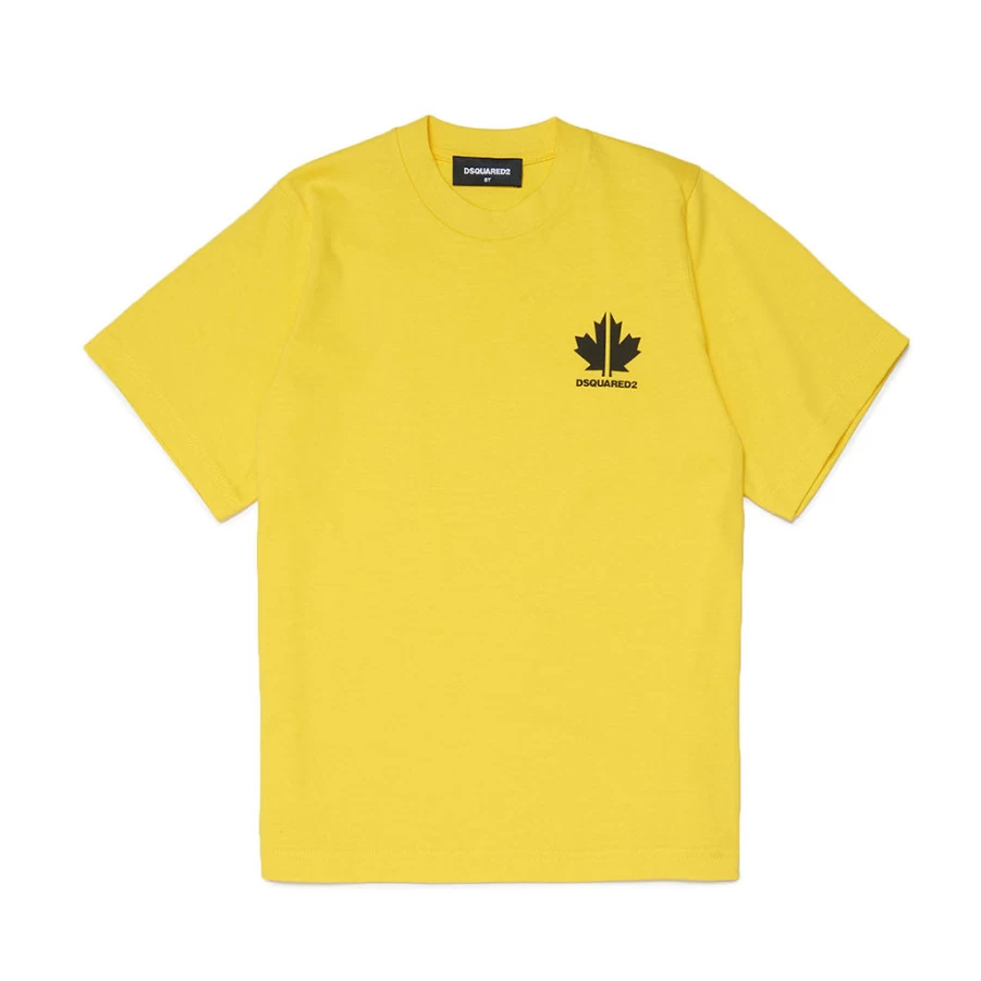 KIDS21 Yellow Kids Logo T-Shirt for Boys and Girls - Comfortable Cotton Tee with Printed Design