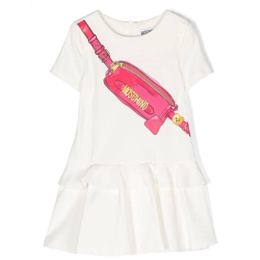 KIDS21 Ivory Floral Graphic Print Dress for Girls
