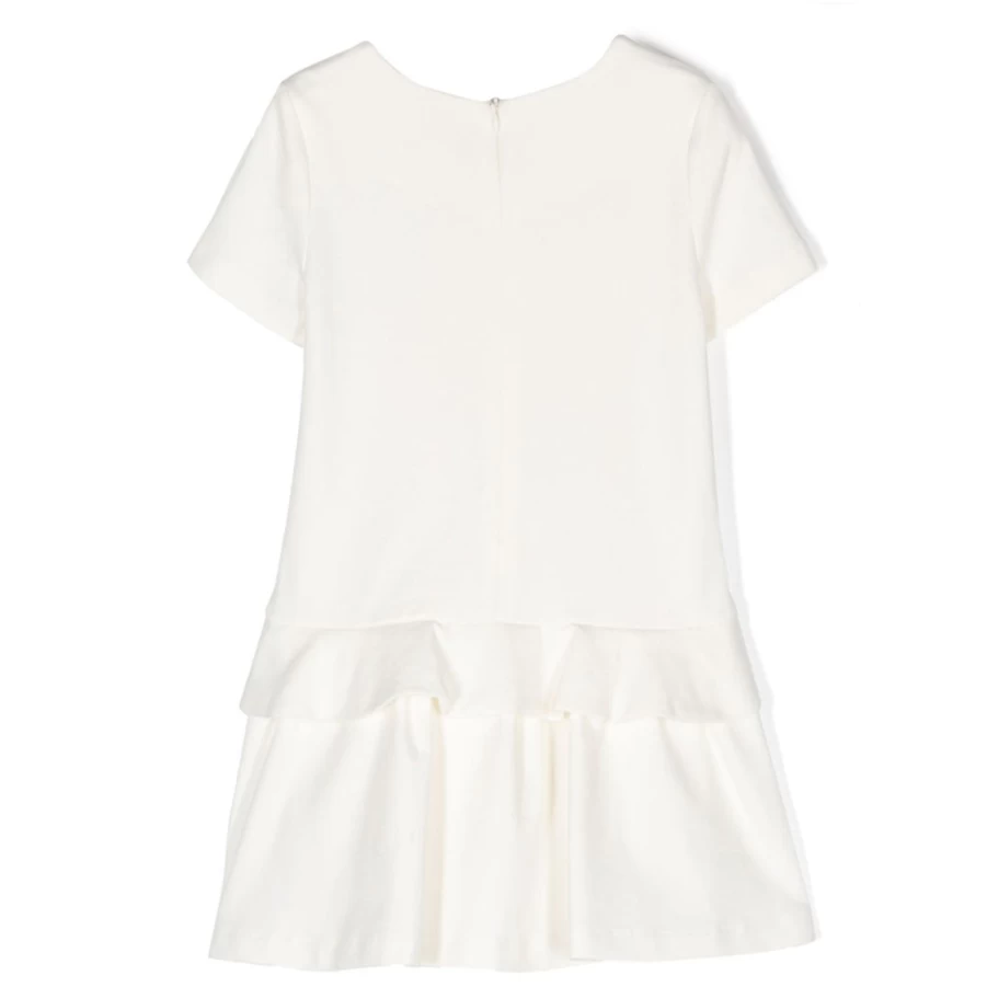 KIDS21 Ivory Floral Graphic Print Dress for Girls
