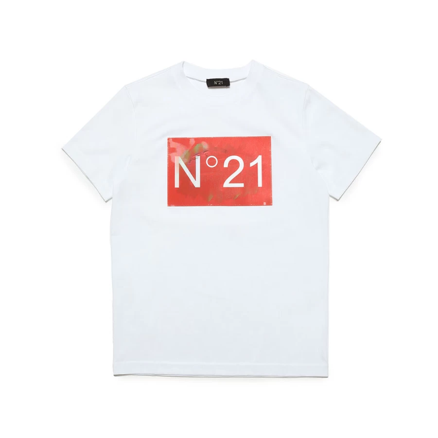 "KIDS21 White Short Sleeve T-Shirt for Kids - Comfortable Cotton Tee"