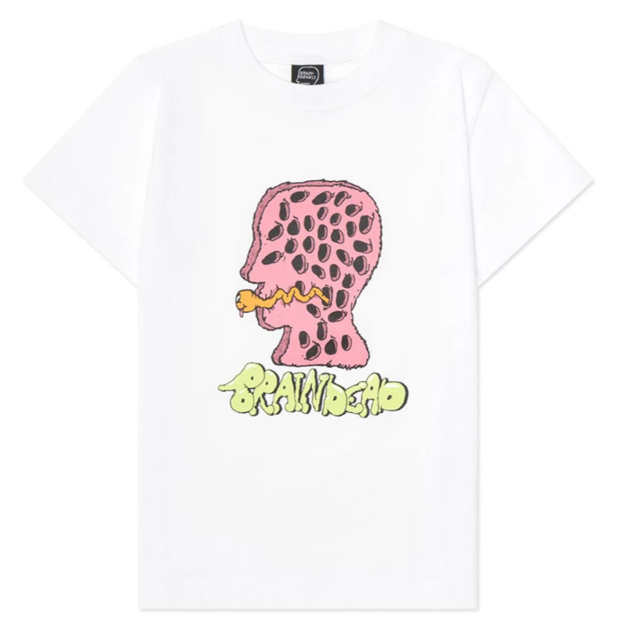 "KIDS21 White Worm Hole Graphic Kids T-Shirt for Boys and Girls"