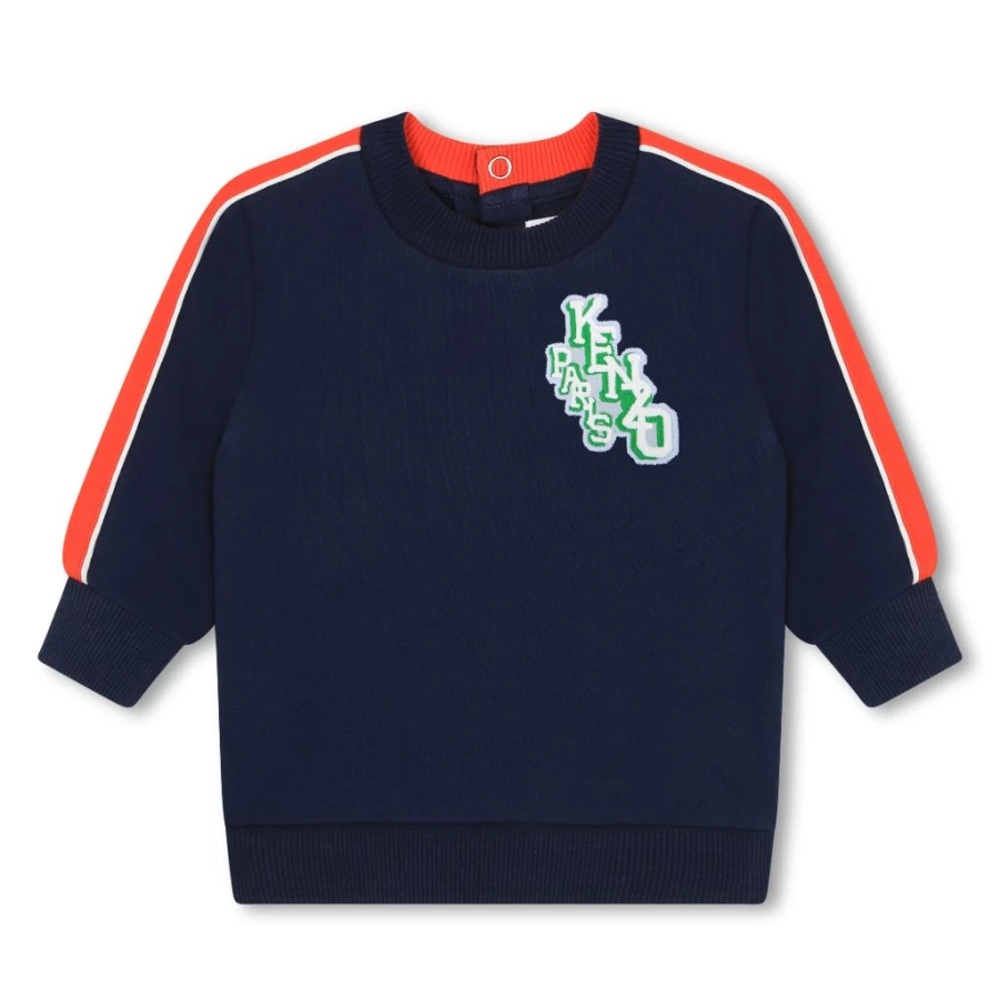 KIDS21 Navy American Typo Sweatshirt for Kids - Trendy Graphic Pullover Hoodie