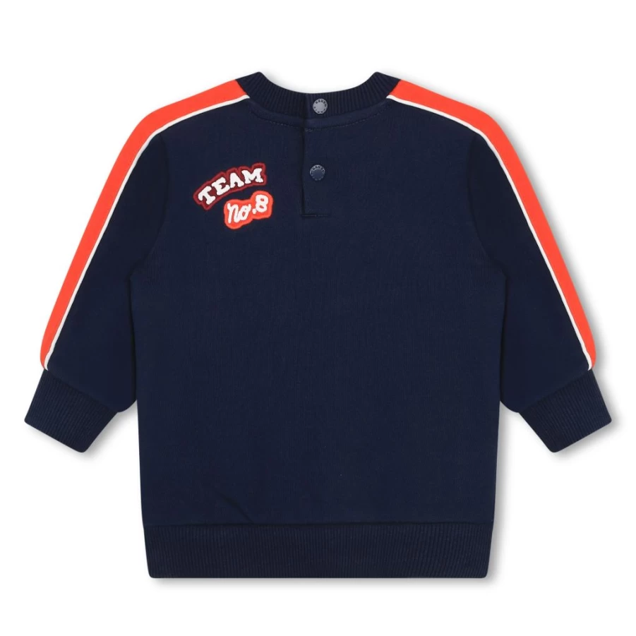 KIDS21 Navy American Typo Sweatshirt for Kids - Trendy Graphic Pullover Hoodie