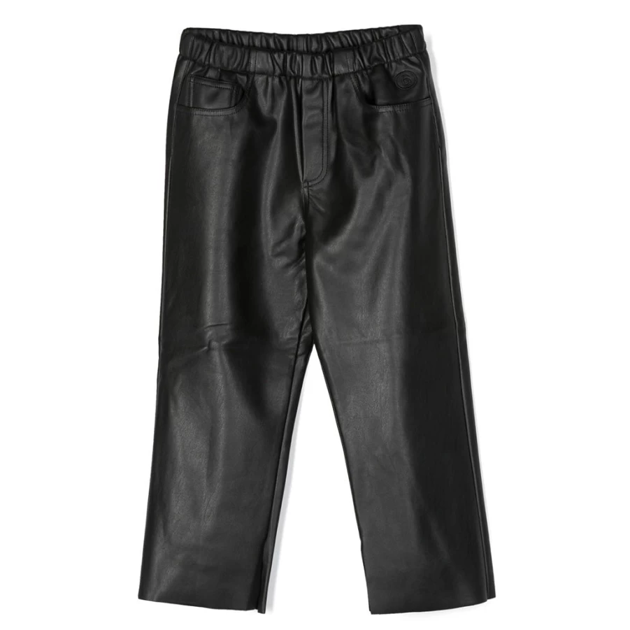 KIDS21 Black Faux Leather Pants for Kids - Stylish & Comfortable Fake Leather Trousers