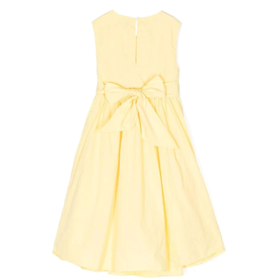 KIDS21 Yellow Bow-Detail Sleeveless Dress for Kids