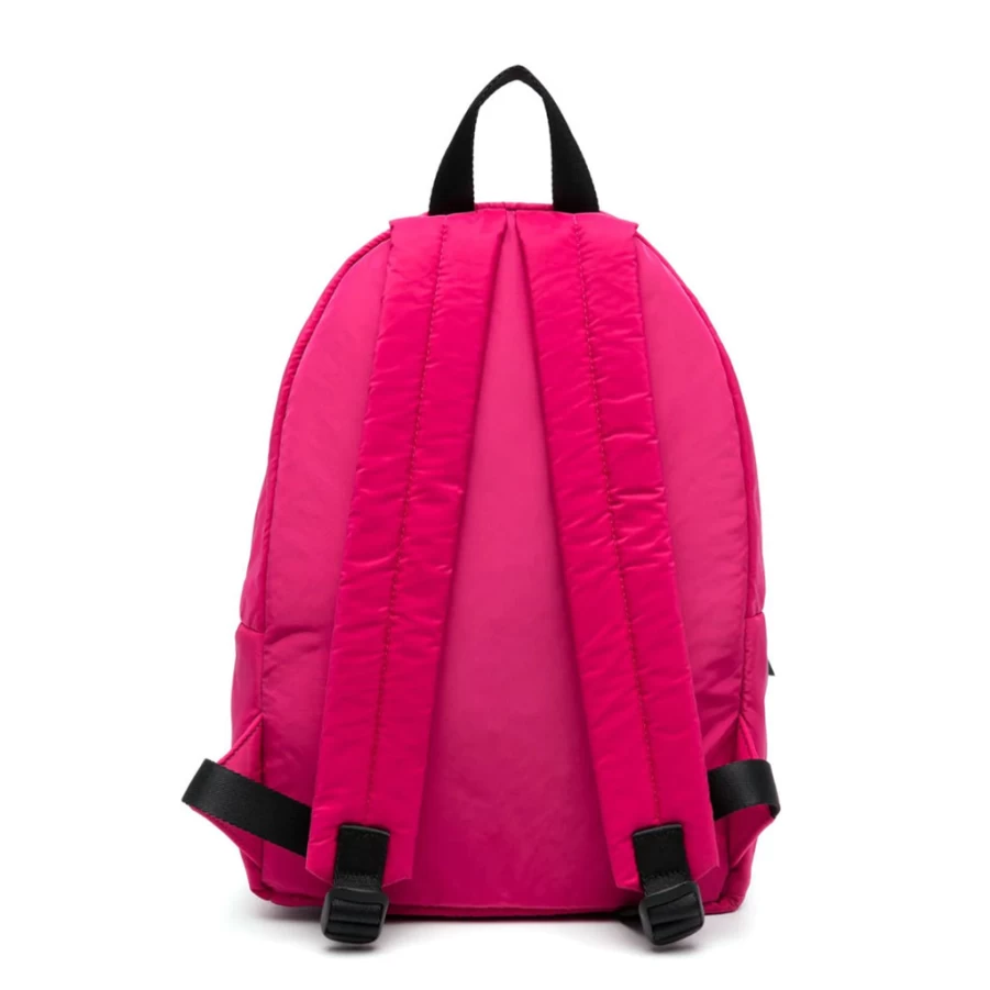 KIDS21 Fuchsia Pink Curved Logo Large Backpack for School & Travel