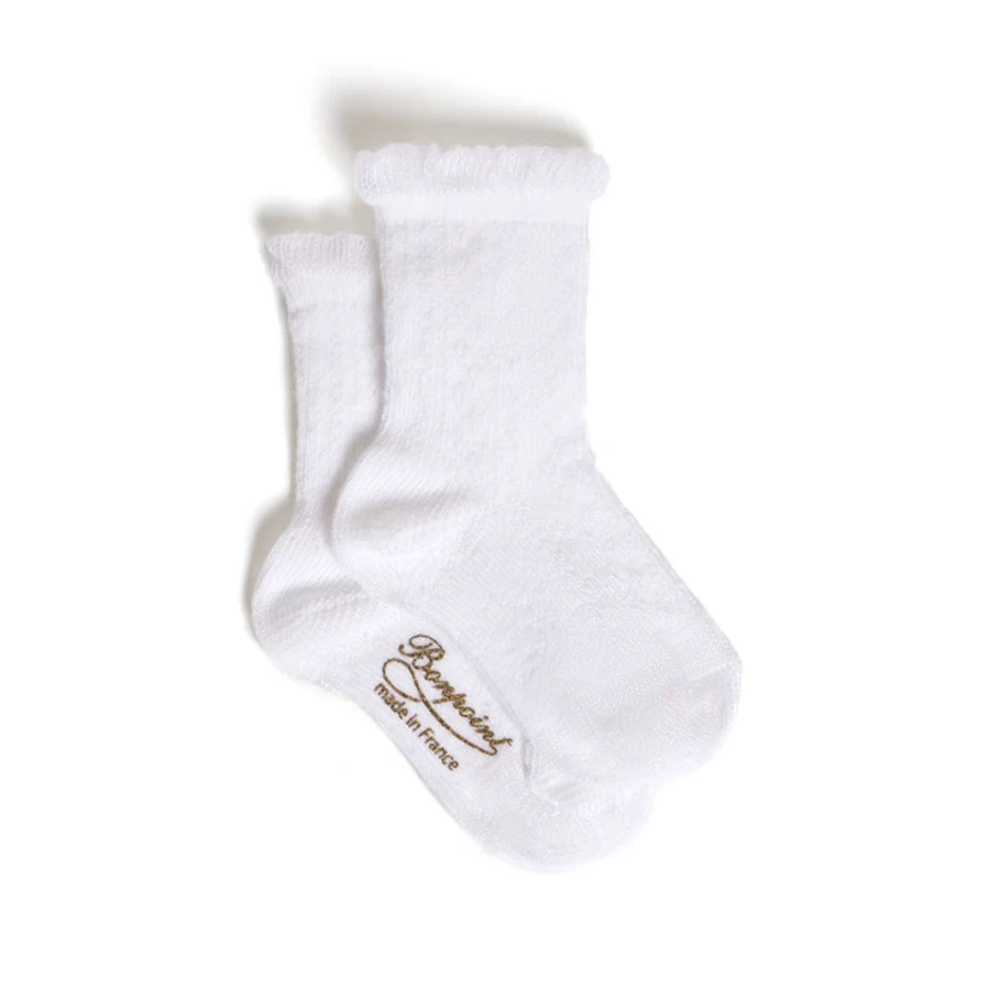 "KIDS21 White Comfortable Kids Socks - Soft & Breathable Cotton Socks for Boys and Girls"