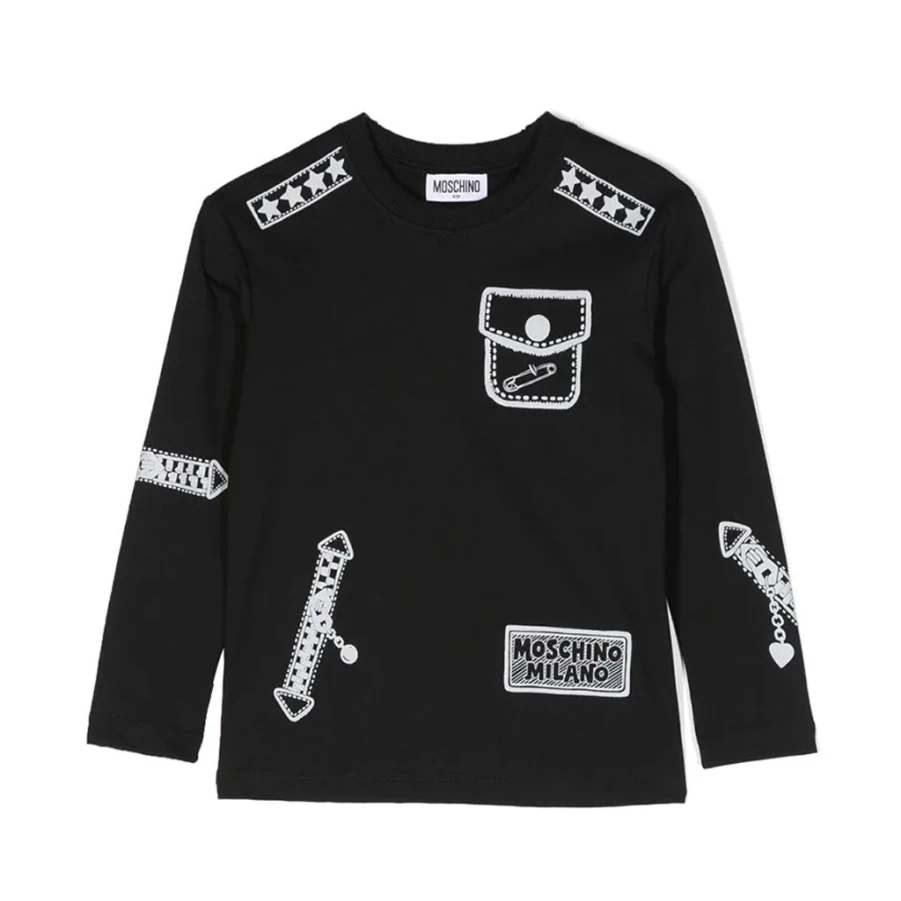 KIDS21 Black Graphic Print T-Shirt for Kids - Stylish & Comfortable Cotton Tee