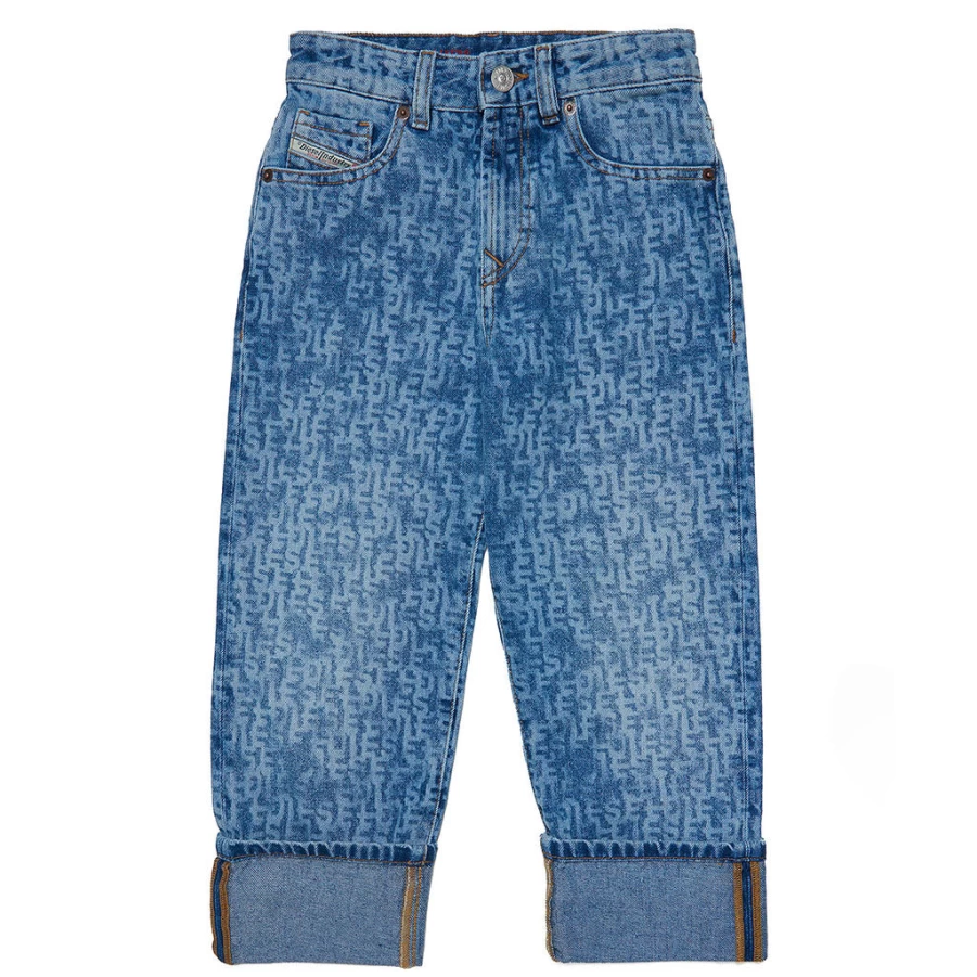 KIDS21 Indigo Printed Denim Jeans for Kids - Stylish & Comfortable