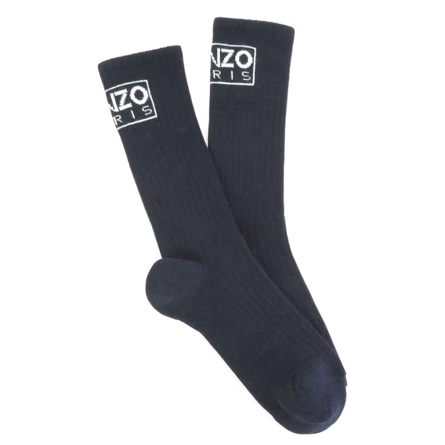 KIDS21 Navy Logo Socks for Kids - Kenzo Style Comfort & Design