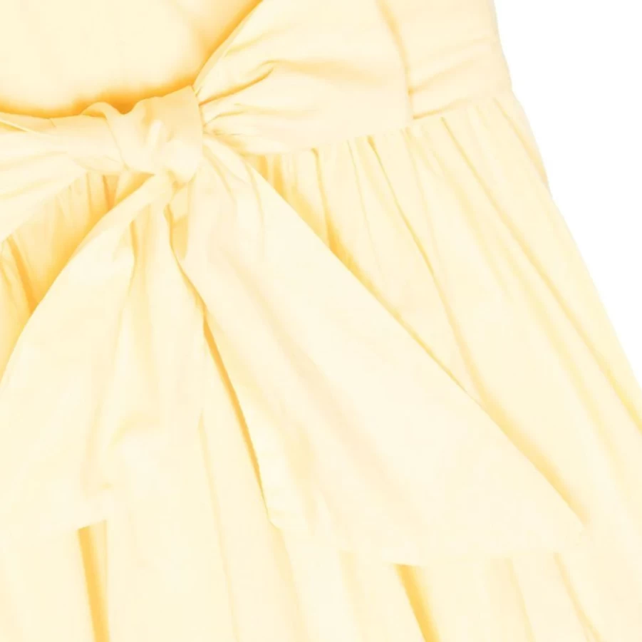 KIDS21 Yellow Bow-Detail Sleeveless Dress for Kids - Elegant Summer Girls' Dress