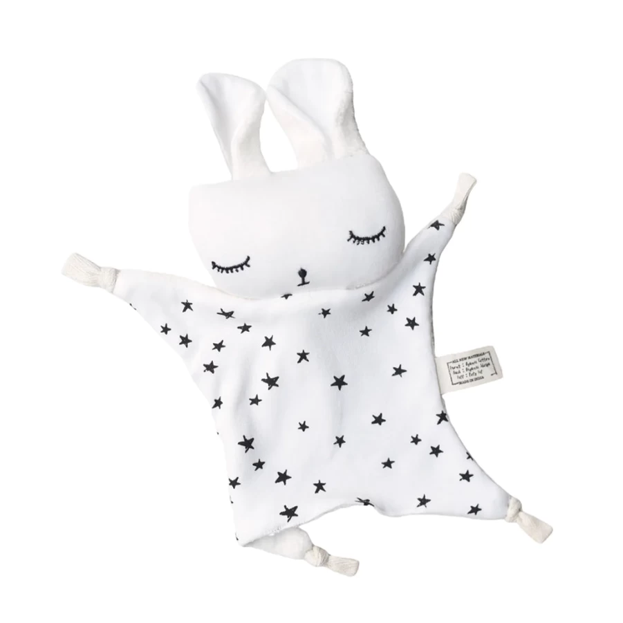 KIDS21 White Cuddle Bunny Stars Plush Toy - Soft Starlight Bunny for Kids