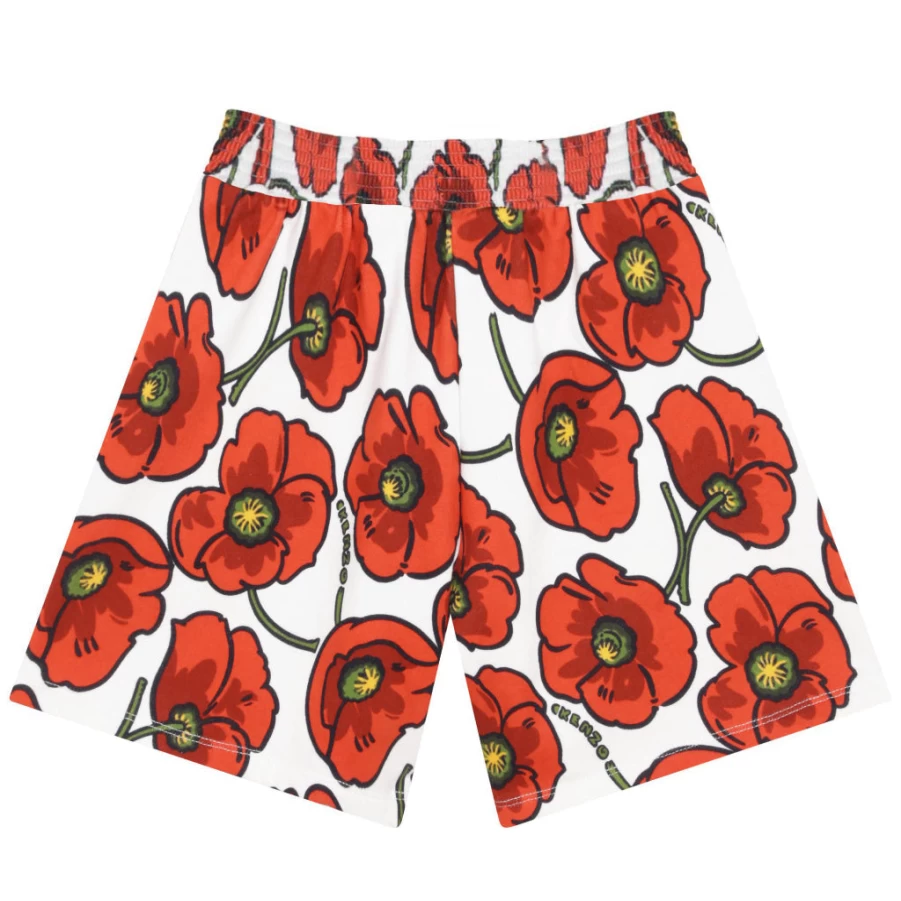 KIDS21 Poppy Multi-Colored Fleece Shorts for Kids - All-Over Print Comfort Wear