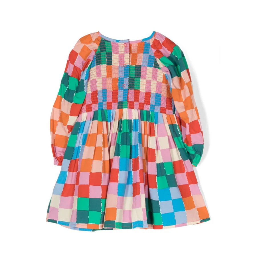 KIDS21 Multi-Colored Checkered Dress for Kids - Vibrant Plaid Pattern Children's Dress