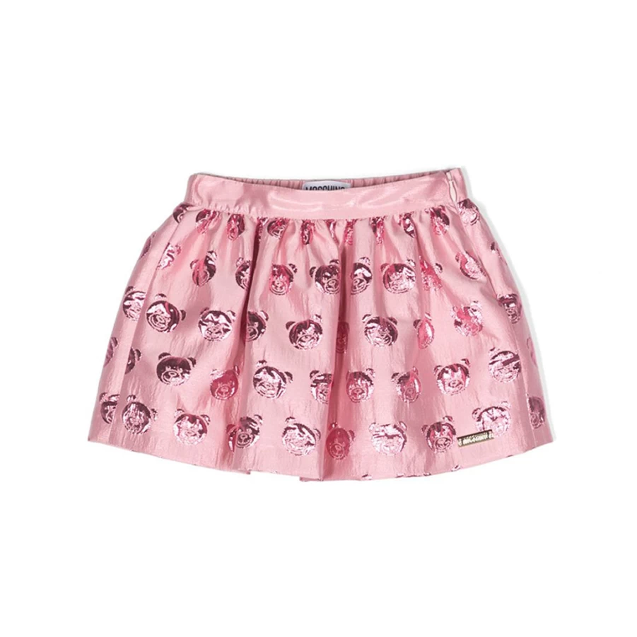 "KIDS21 Pink Toy Bear Skirt for Girls - Cute Plush Teddy Bear Design Kids Skirt"